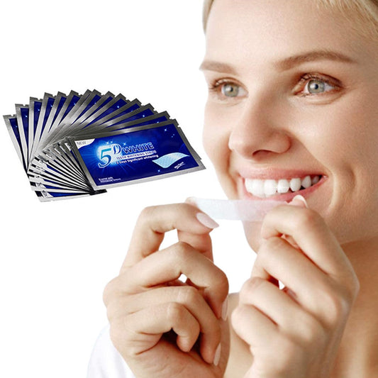 14 Pairs of 5D Gel Teeth Whitening Strips White Tooth Dental Kit Oral Hygiene Care Strip