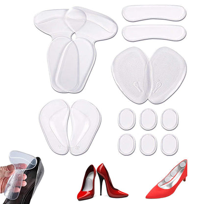 14Pcs High Heel Pads Self Adhesive Gel Anti Slip Shoe Insole