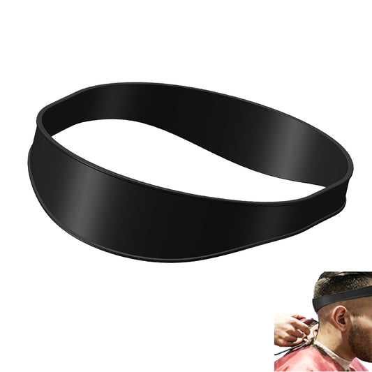 Neckline Shaving Template Curved Silicone Haircut Band Hair Cutting Tool for DIY Home Haircuts -Black