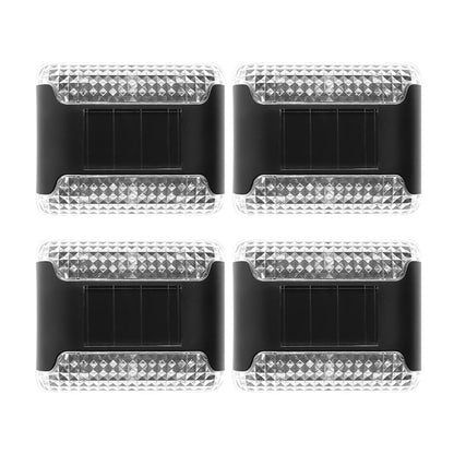 Solar Wall Light 8 Pcs LED Solar Porch Light LED Wall Light -White light