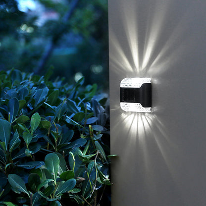 Solar Wall Light 8 Pcs LED Solar Porch Light LED Wall Light -White light