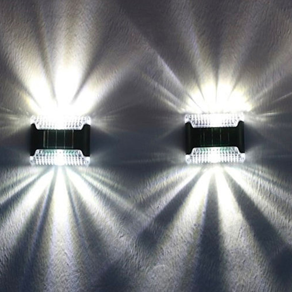 Solar Wall Light 8 Pcs LED Solar Porch Light LED Wall Light -White light