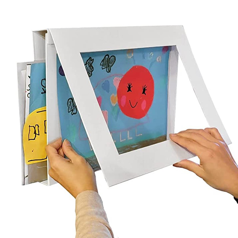 Magnetic Kids Artwork Frame Photo Display Frame Front Opening Picture Display Holder
