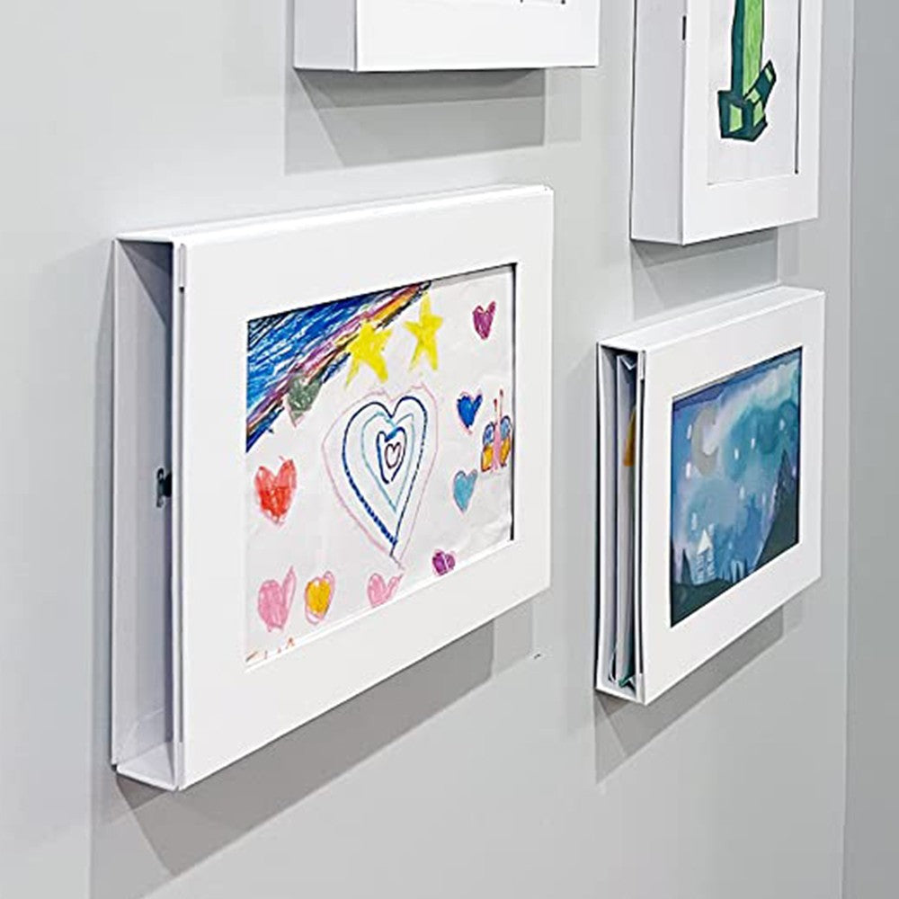 Magnetic Kids Artwork Frame Photo Display Frame Front Opening Picture Display Holder