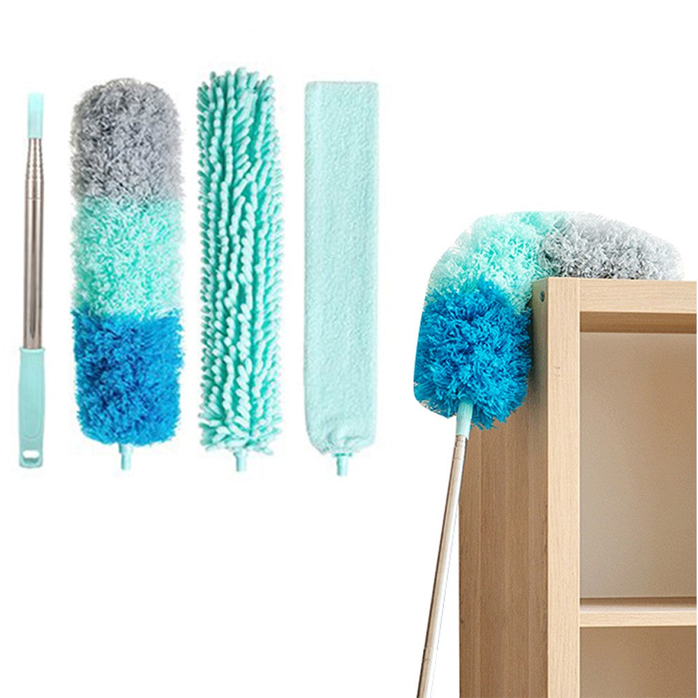 Microfiber Feather Duster Brush with Extendable Pole Bendable Dusters Head Cleaning Tool