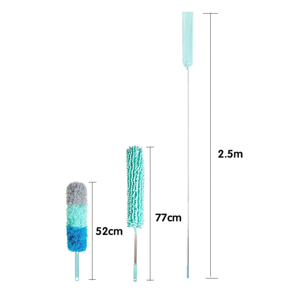 Microfiber Feather Duster Brush with Extendable Pole Bendable Dusters Head Cleaning Tool