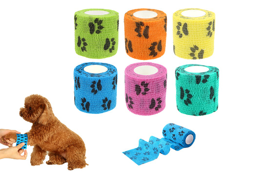 6 Rolls Self Adhesive Bandage for Pet Non Woven Dog Bandages Elastic Pet Wounds Wrap Tape
Animals Non-Woven Strong Sports Tape