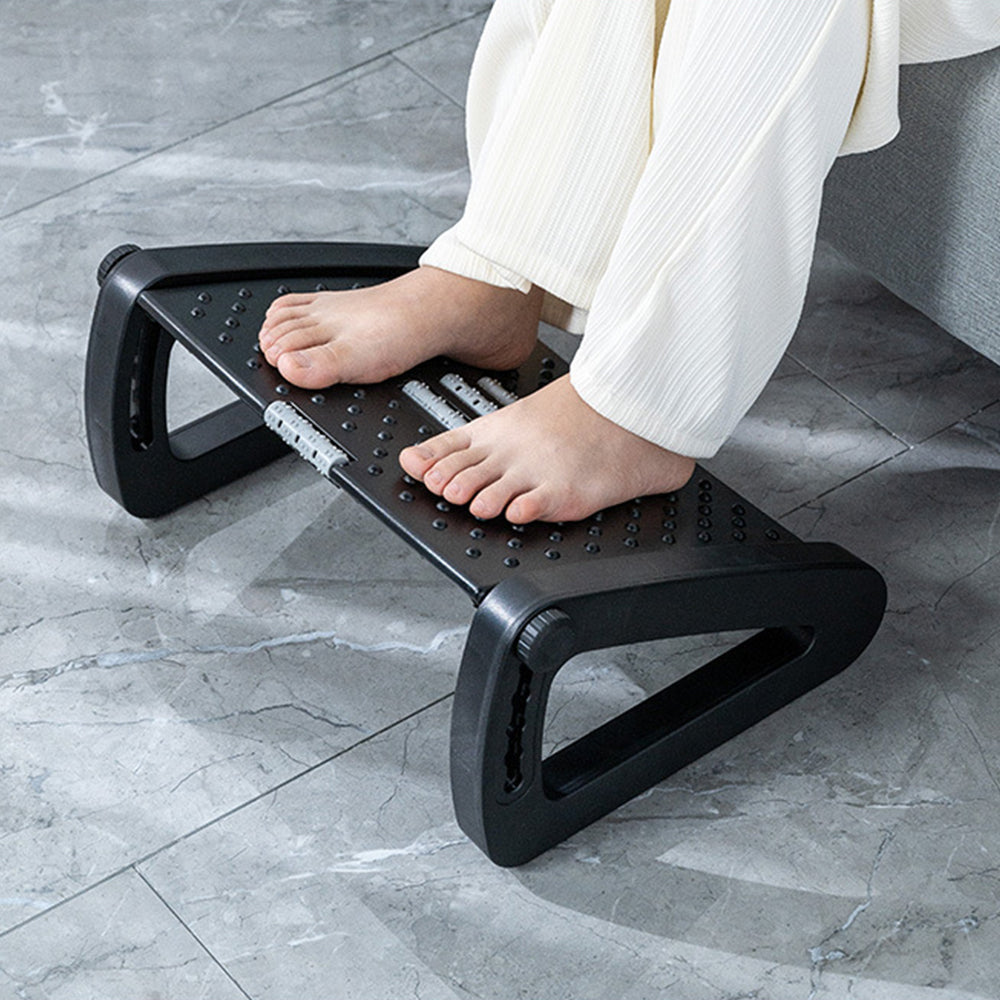Foot Rest with Massage Roller Adjustable Height Footrest Non Slip Foot Stool for Office Home