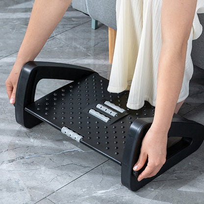 Foot Rest with Massage Roller Adjustable Height Footrest Non Slip Foot Stool for Office Home