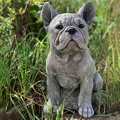 2Pcs Garden Dog Statue Dog Figurine Garden Ornament Outdoor Courtyard Decor