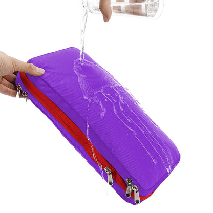 3Pcs Travel Compression Packing Cube Luggage Packing Bag Clothing Storage Bags Purple