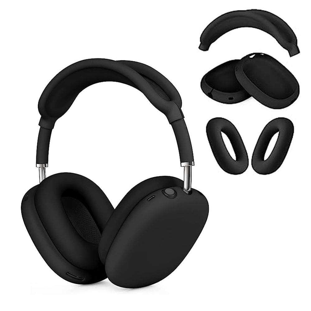 For Apple AirPods Max Headphones Protective Case Silicone Sleeves Full Set Cover Black