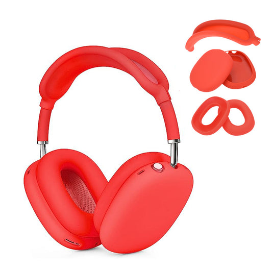 For Apple AirPods Max Headphones Protective Case Silicone Sleeves Full Set Cover Red
