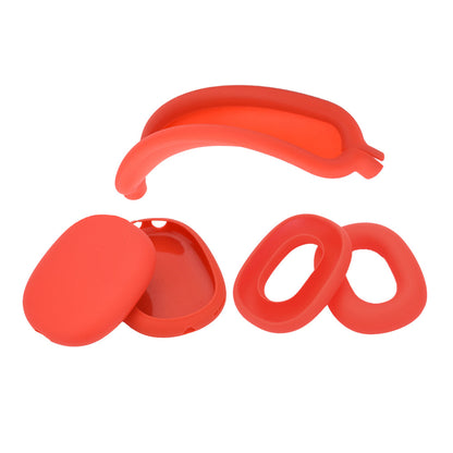 For Apple AirPods Max Headphones Protective Case Silicone Sleeves Full Set Cover Red