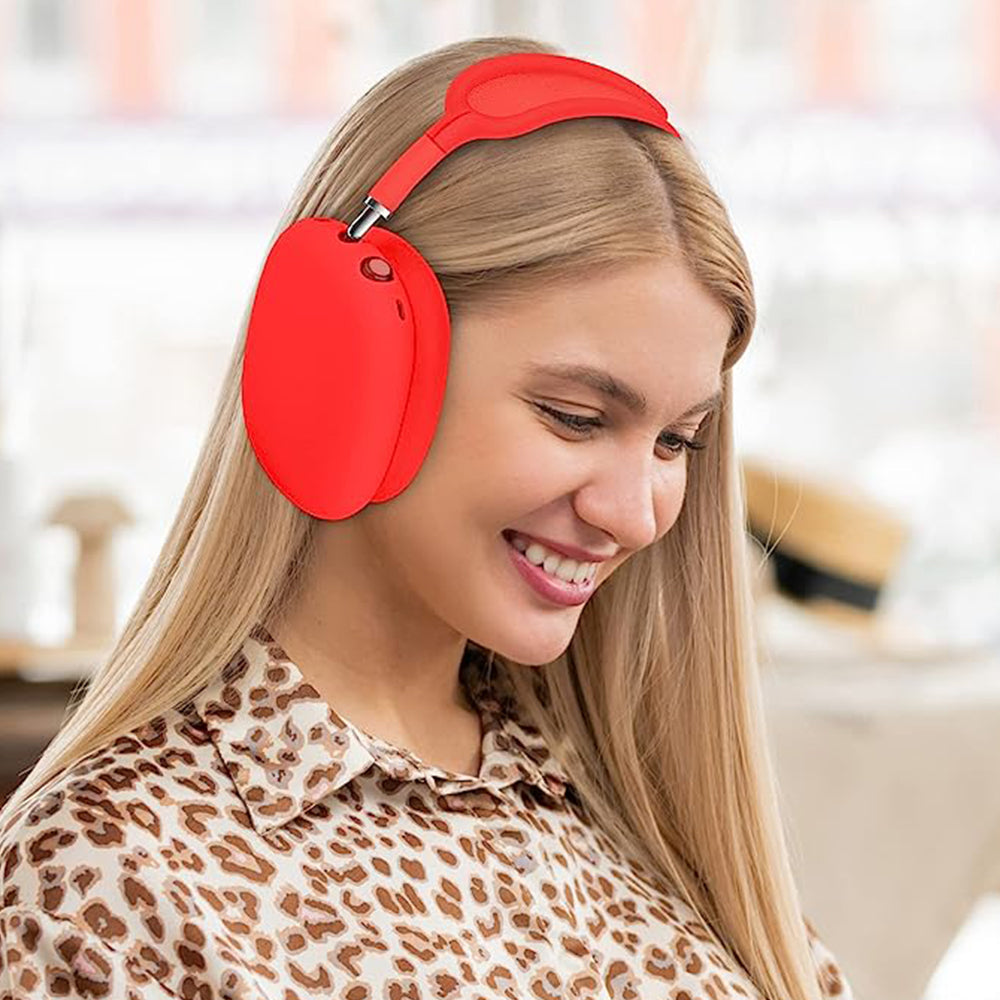 For Apple AirPods Max Headphones Protective Case Silicone Sleeves Full Set Cover Red