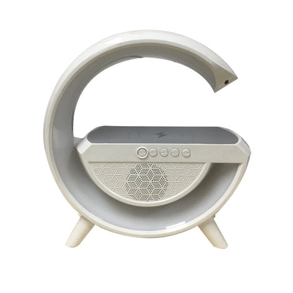 Wireless Phone Charger Atmosphere Lamp Intelligent Bluetooth Speaker Night Light White