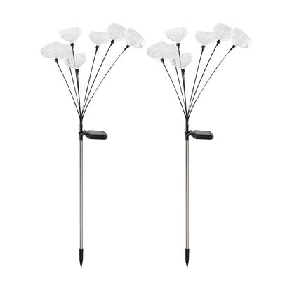 2-Pack Solar Outdoor Lights 6 Heads Color Changing Jellyfish Solar Garden Lights