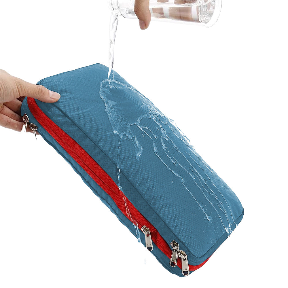 3Pcs Travel Compression Packing Cube Luggage Packing Bag Clothing Storage Bags Navy Blue