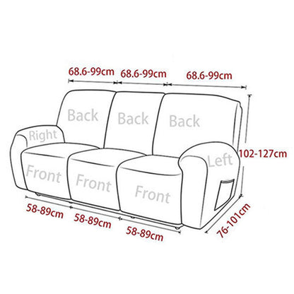 Water-Resistant Recliner Sofa Covers Soft Sofa Couch Slipcover Protector Light Gray