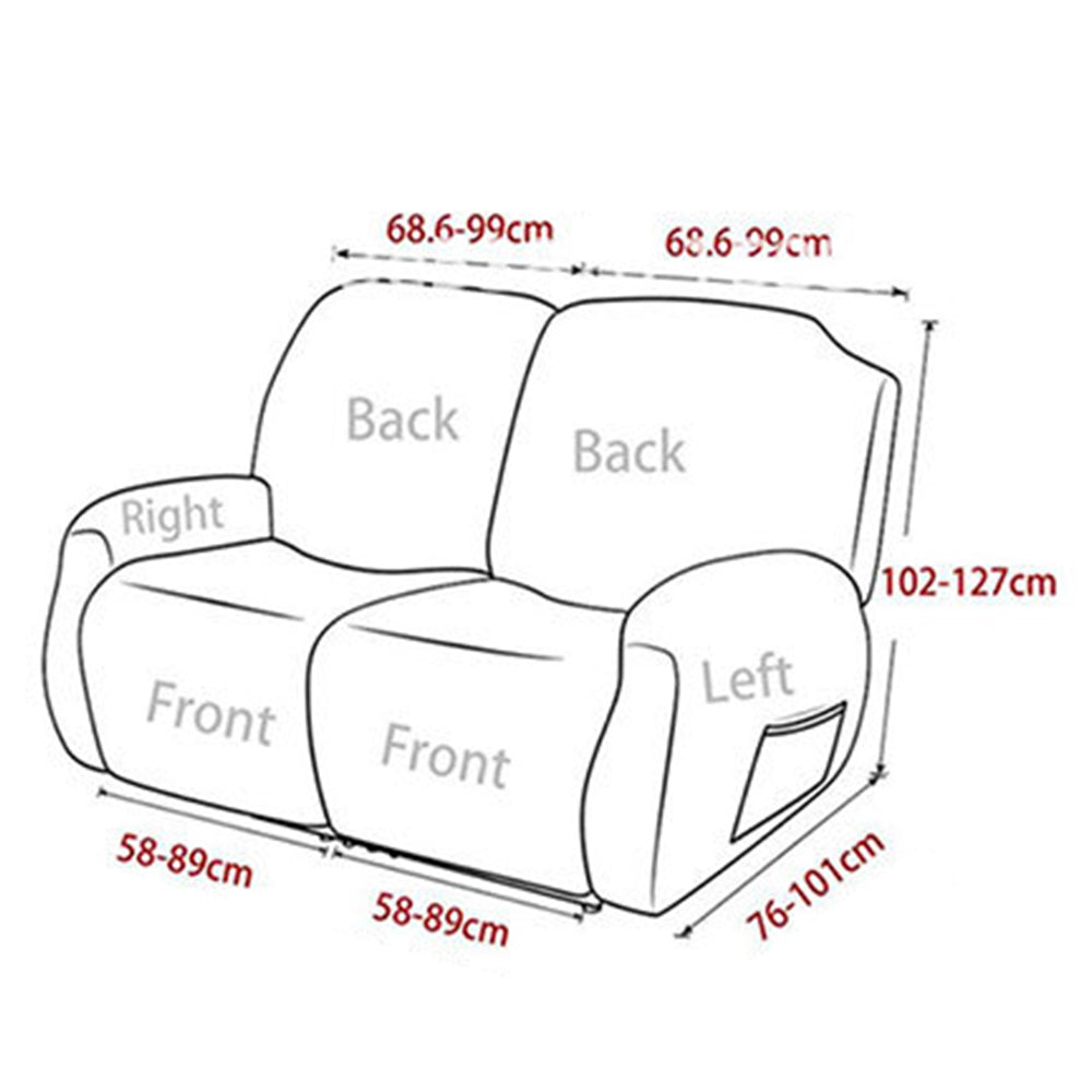 Water-Resistant Recliner Sofa Covers Soft Sofa Couch Slipcover Protector Light Gray