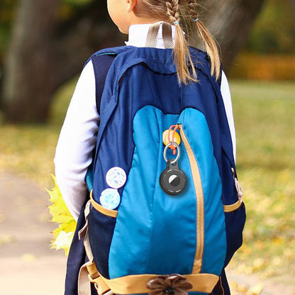 4Pcs For Apple Airtag Case Cover Anti-lost Keychain Ring Protective Case Black