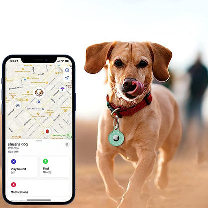 4Pcs For Apple Airtag Case Cover Anti-lost Keychain Ring Protective Case Green