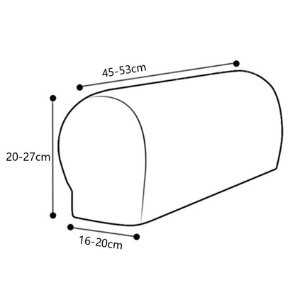 Pair of Sofa Armrest Covers Removable Stretch Couch Arm Protectors Brown