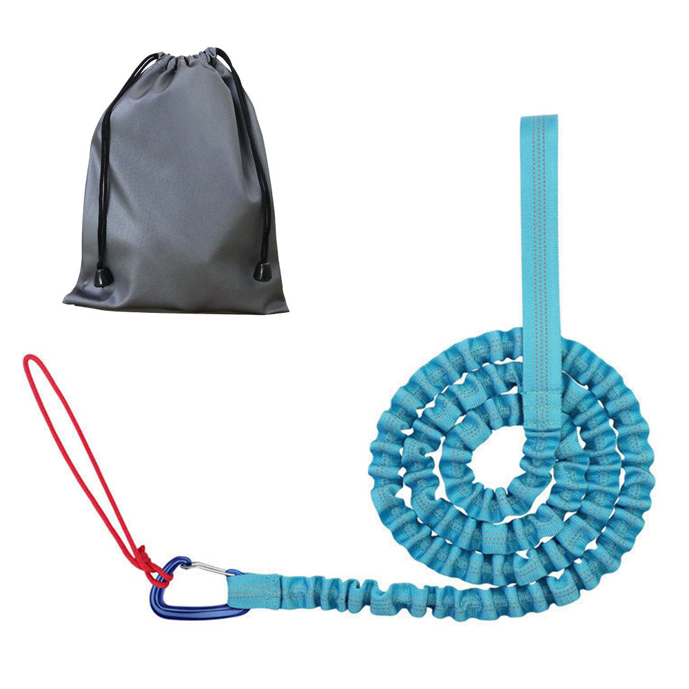 Parent-Child Bike Tow Rope MTB Elastic Belt Cycling Stretch Pull Strap for Long Ride Going Uphill Blue