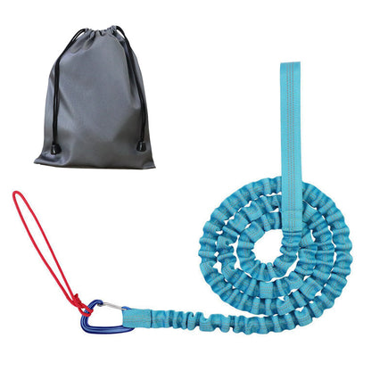 Parent-Child Bike Tow Rope MTB Elastic Belt Cycling Stretch Pull Strap for Long Ride Going Uphill Blue