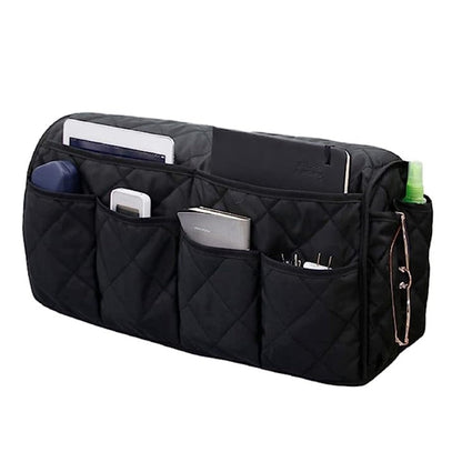 14 Pocket Sofa Armrest Organizer Remote Control Holder Storage Bag for Recliner Couch Armchair Black