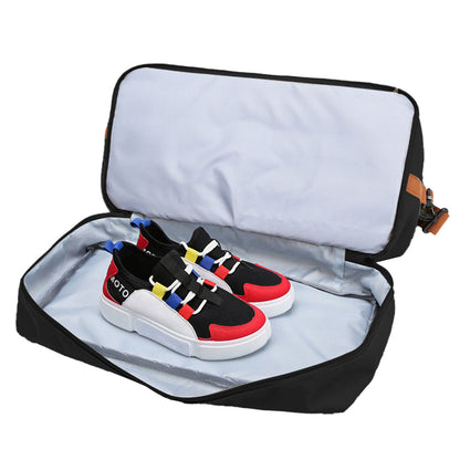 Large Capacity Travel Bag Duffel Bag with Wet and Dry Compartments Black