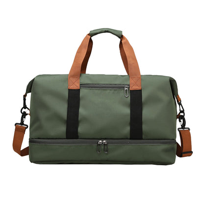 Large Capacity Travel Bag Duffel Bag with Wet and Dry Compartments Green
