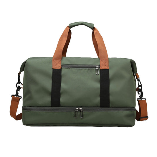 Large Capacity Travel Bag Duffel Bag with Wet and Dry Compartments Green