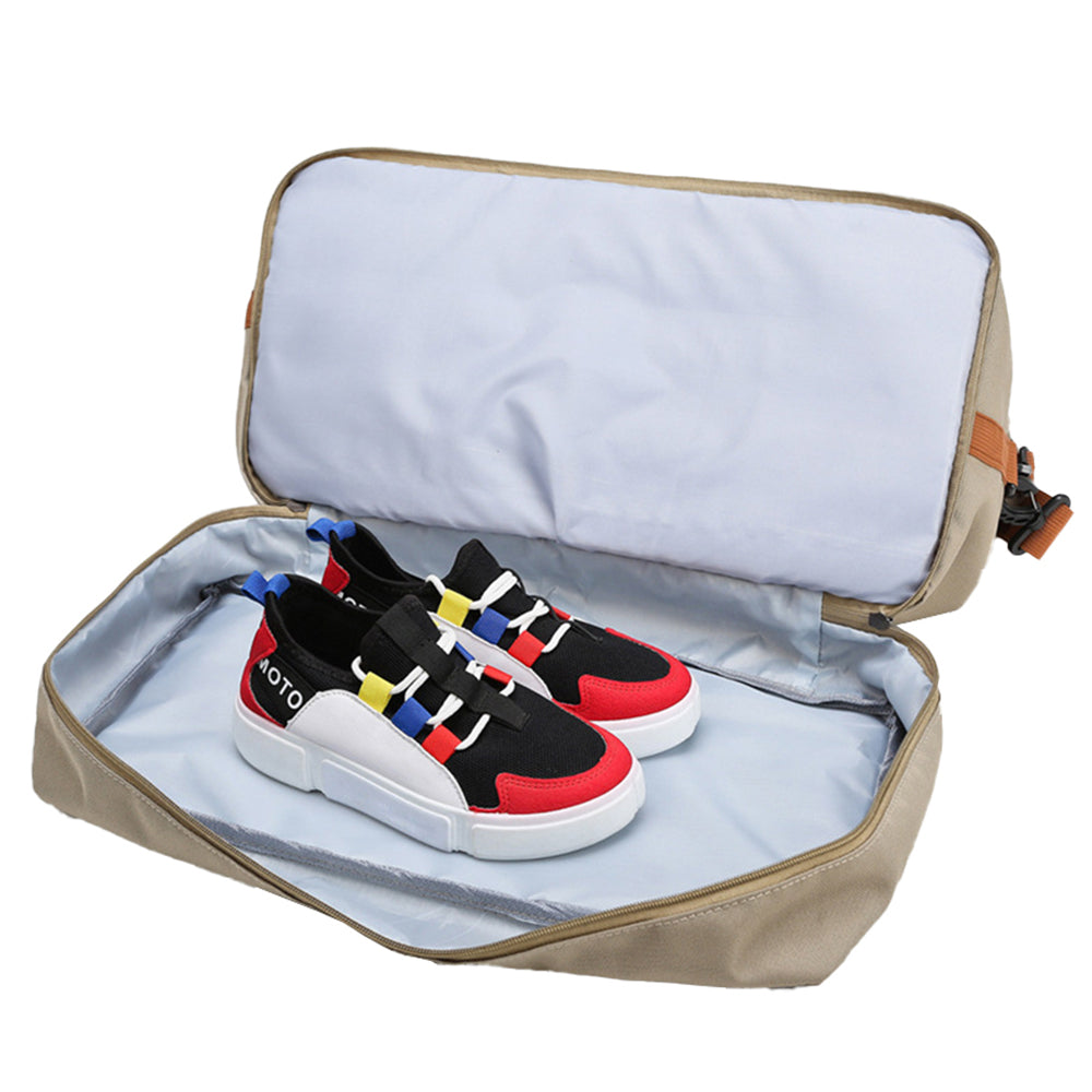 Large Capacity Travel Bag Duffel Bag with Wet and Dry Compartments Khaki