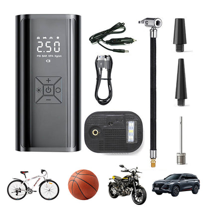Portable Electric Air Pump Digital Display Air Compressor Rechargeable Wireless Tire Inflatable Pump
