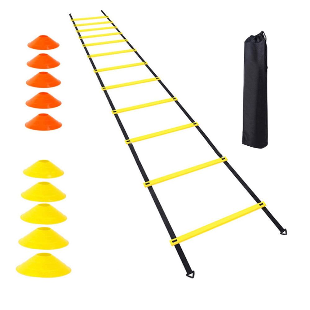 11Pcs Speed Agility Ladder Training Equipment Set Exercise Ladders for Football Footwork Soccer Training Fitness