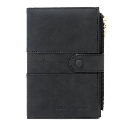 RFID Blocking Travel Wallet Passport Card Holder for Women Men Black