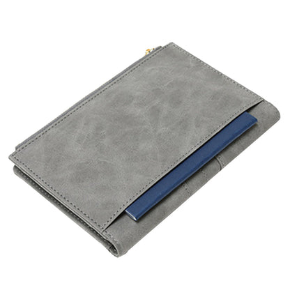 RFID Blocking Travel Wallet Passport Card Holder for Women Men Gray