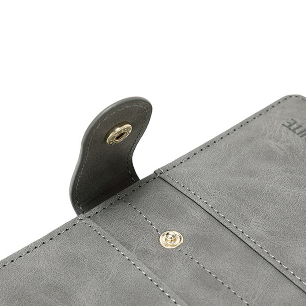 RFID Blocking Travel Wallet Passport Card Holder for Women Men Gray