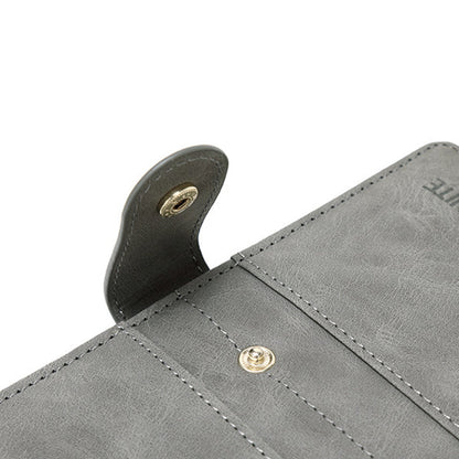 RFID Blocking Travel Wallet Passport Card Holder for Women Men Gray