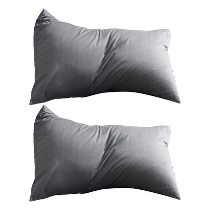2Pcs 74x48cm Solid Color Pillowcase Cotton Pillow Covers Home Decor Dark Gray