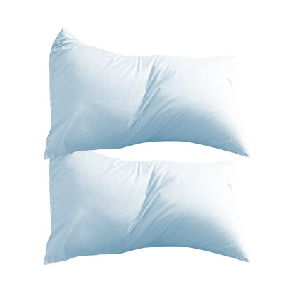 2Pcs 74x48cm Solid Color Pillowcase Cotton Pillow Covers Home Decor Light Blue