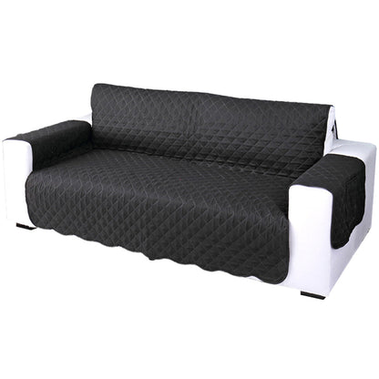 Quilted Sofa Slipcover Armrest Sofa Cover Sofa Protector Slipcover Black