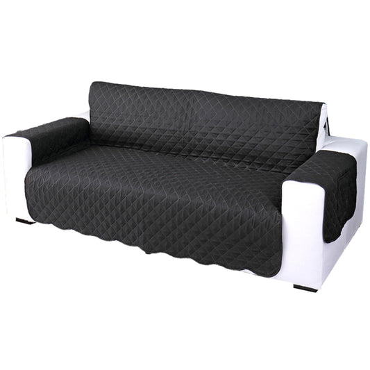 Quilted Sofa Slipcover Armrest Sofa Cover Sofa Protector Slipcover Black