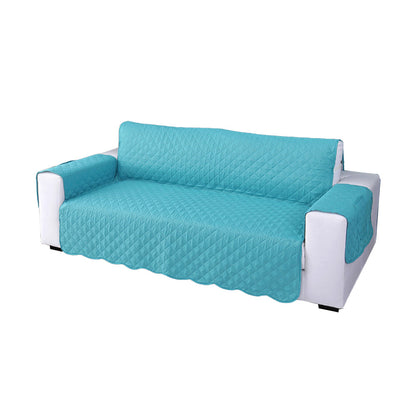 Quilted Sofa Slipcover Armrest Sofa Cover Sofa Protector Slipcover Blue