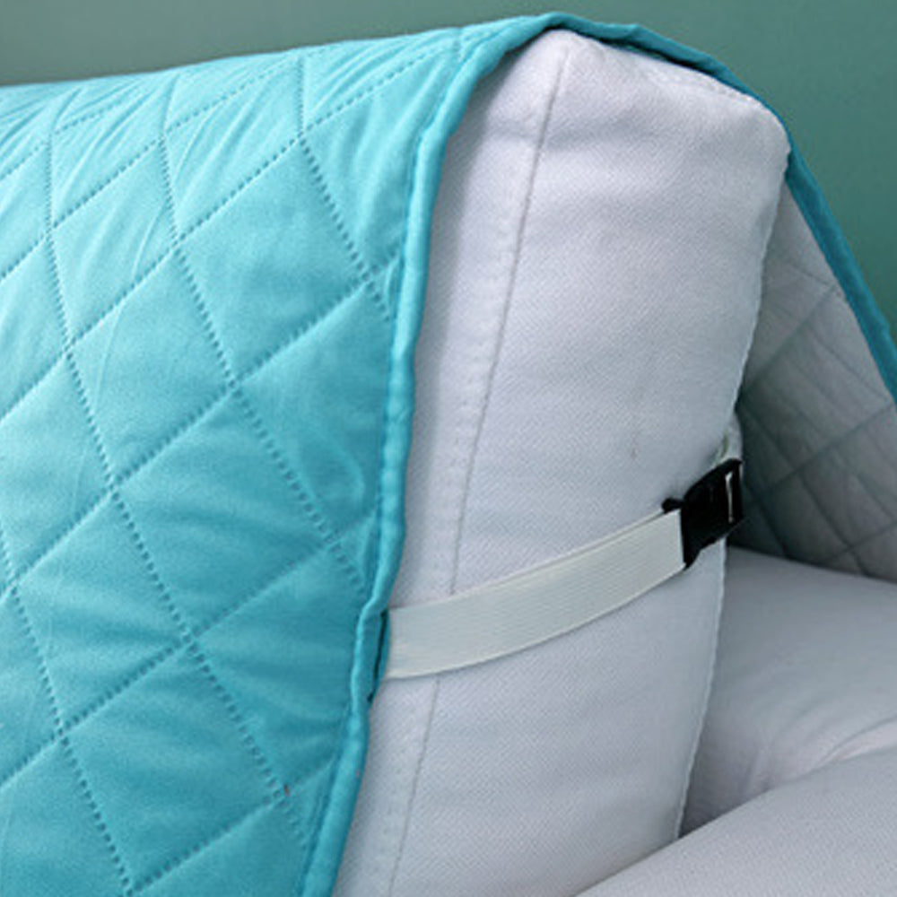 Quilted Sofa Slipcover Armrest Sofa Cover Sofa Protector Slipcover Blue