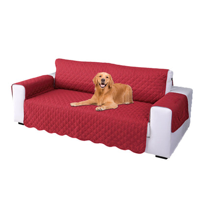 Quilted Sofa Slipcover Armrest Sofa Cover Sofa Protector Slipcover Red