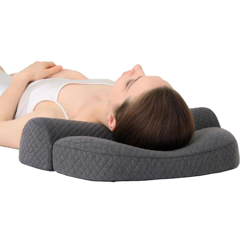 Ergonomic Cervical Neck Pillow Soft Memory Foam Pillow for Sleeping Grey