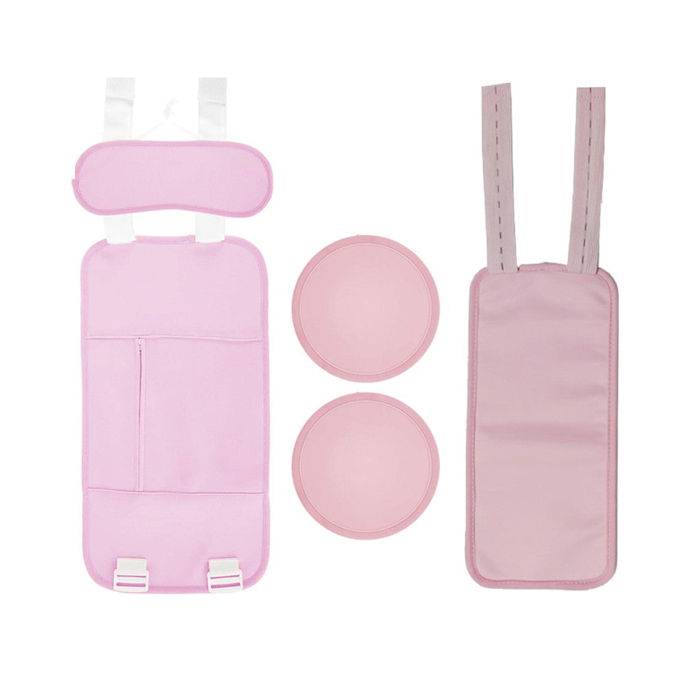 5-Piece Reusable Compress Castor Oil Pack for Knee Calf Waist Neck Chest Pink