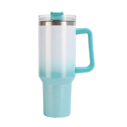 40oz Stainless Steel Tumbler with Straw Insulated Travel Mug Water Bottle Green